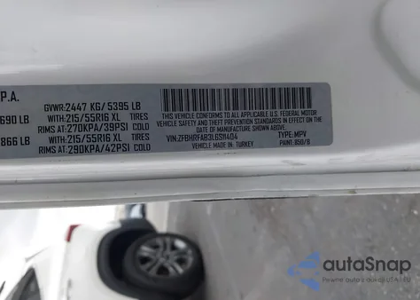 2020 Ram Promaster City Tradesman z USA, uszkodzony, nr VIN ZFBHRFAB3L6S11404